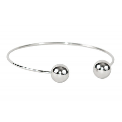 Stainless steel bracelet with decorative beads
