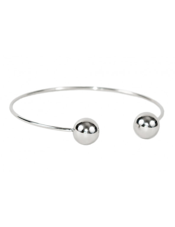 Stainless steel bracelet with decorative beads