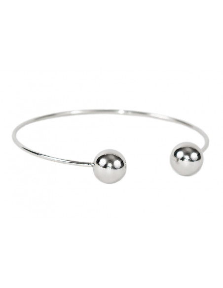 Stainless steel bracelet with decorative beads
