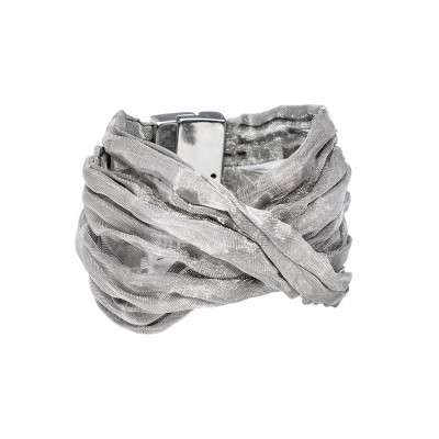 Bracelet made of stainless steel mesh and polished steel – elegant and handmade