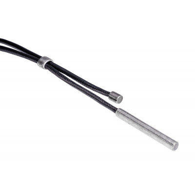 Black leather necklace with matte stainless steel decorative pendants