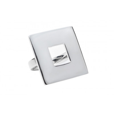 Stainless steel square ring with polished finish