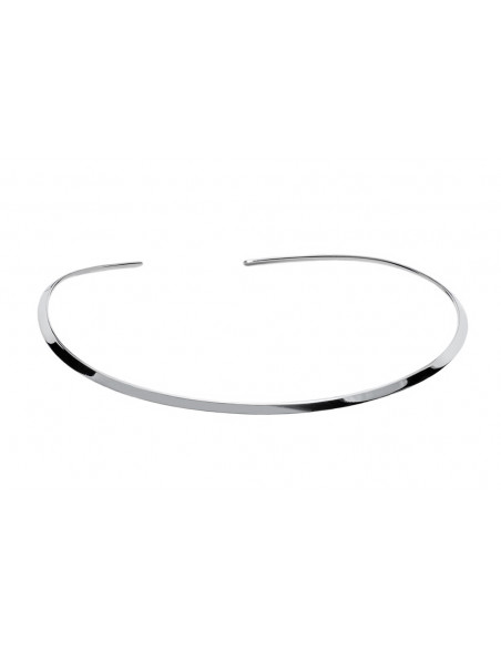 Delicate silver stainless steel choker in a minimalist design