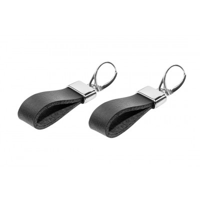 Handmade leather and sterling silver earrings in a modern style