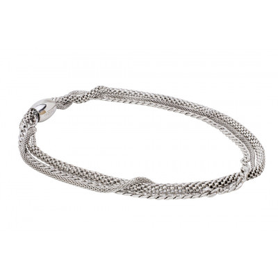 Triple-chain stainless steel choker