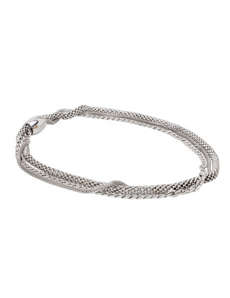 Triple-chain stainless steel choker