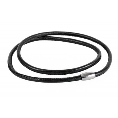 Leather set with magnetic clasp – necklace and bracelet