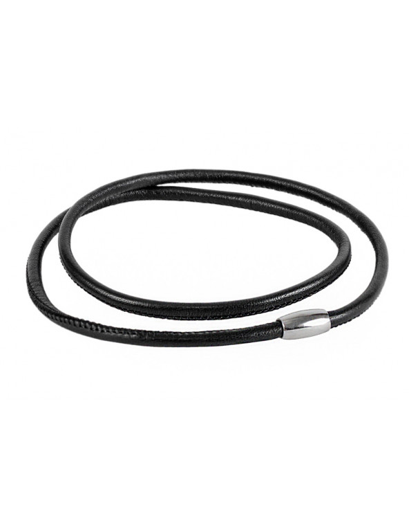 Leather set with magnetic clasp – necklace and bracelet