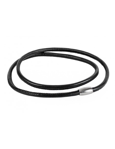 Leather set with magnetic clasp – necklace and bracelet