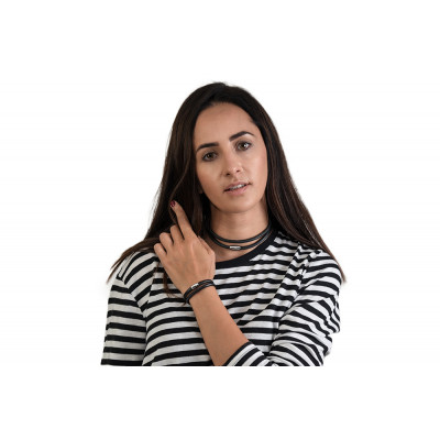 Leather set with magnetic clasp – necklace and bracelet 2