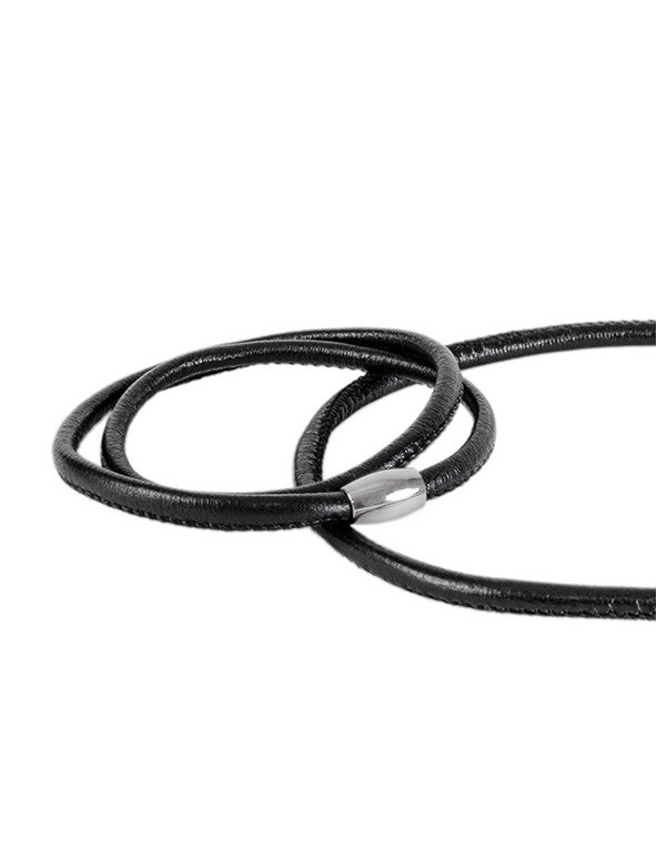 Leather set with magnetic clasp – necklace and bracelet