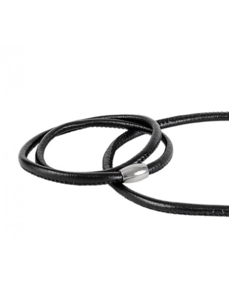 Leather set with magnetic clasp – necklace and bracelet