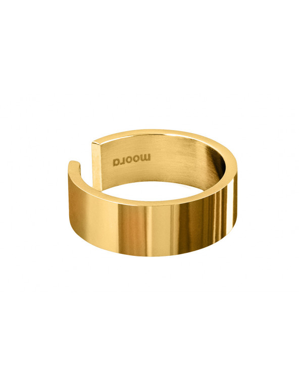 Simple gold-plated stainless steel ring