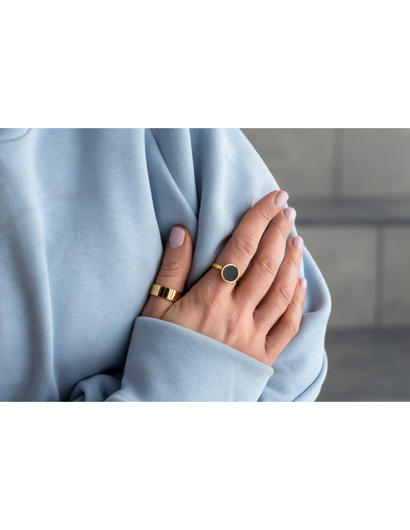 Gold-plated stainless steel band – minimalist ring