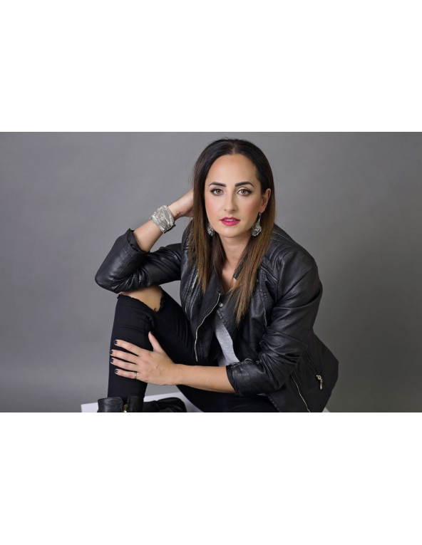 Earrings made of silver and hand-formed stainless steel mesh – modern elegance