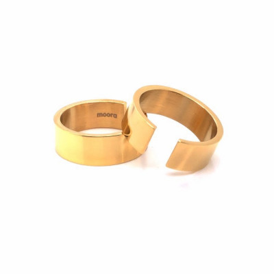 Golden 2-in-1 stainless steel ringS