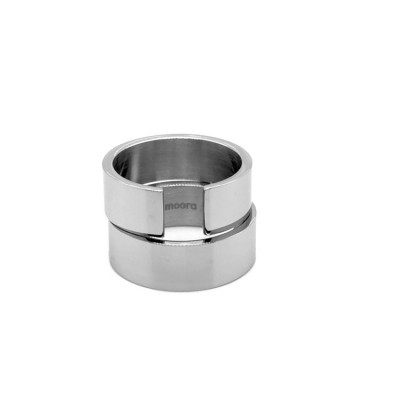 Minimalist stainless steel 2-in-1 rings with polished finish