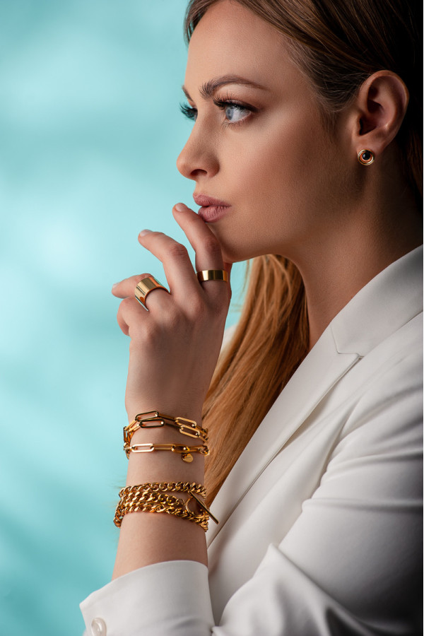 Gold-plated stainless steel band 2