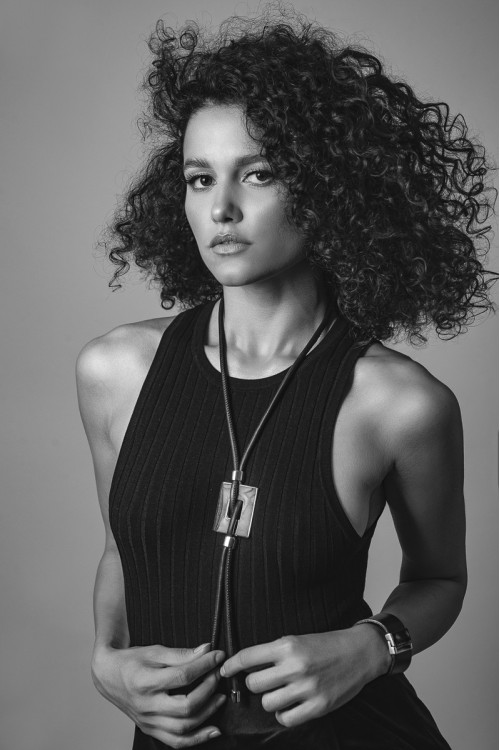 Black leather necklace with matte stainless steel square pendant