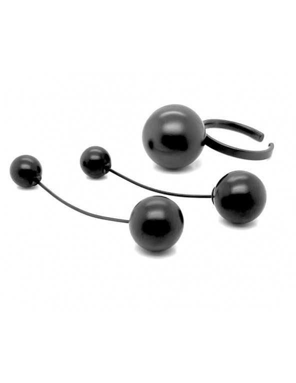 Matte black ball set