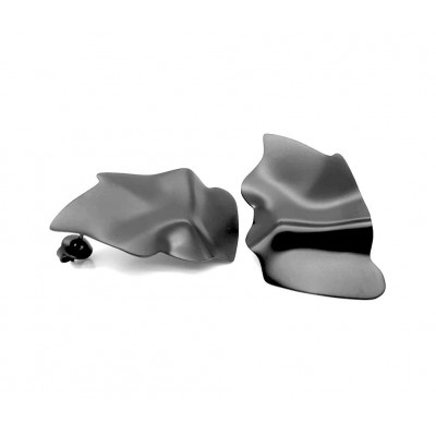 Matte black stainless steel plate earrings