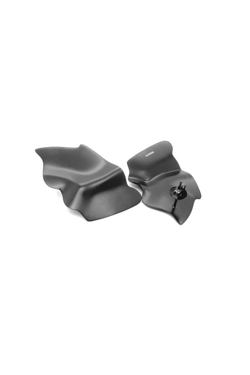 Matte black stainless steel plate earrings
