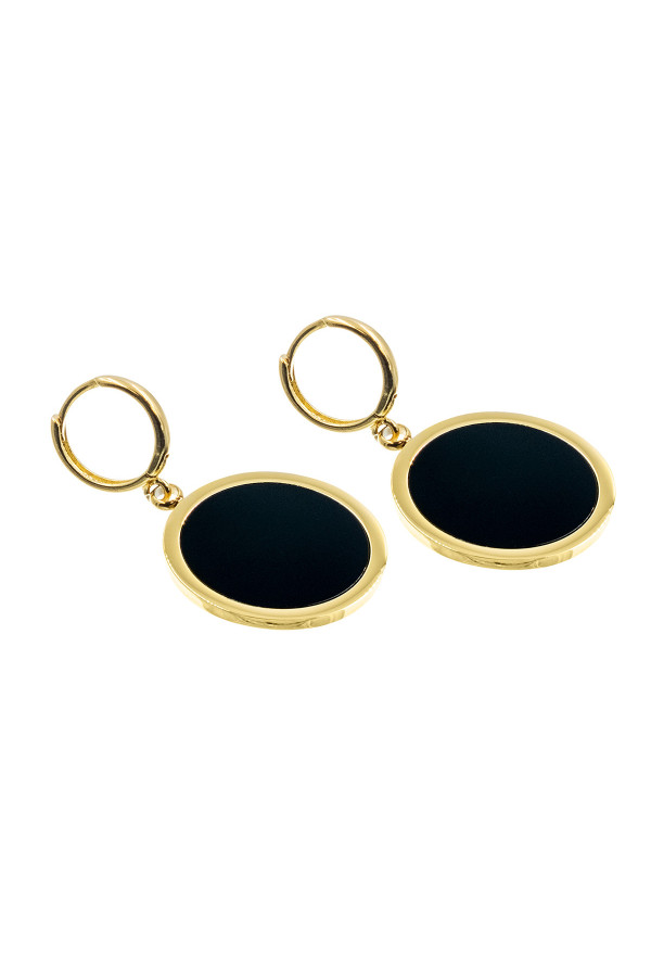 Large silver and gold-plated stainless steel earrings | moora.eu