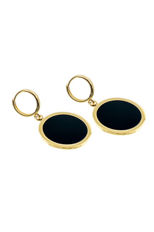 Large silver and gold-plated stainless steel earrings | moora.eu