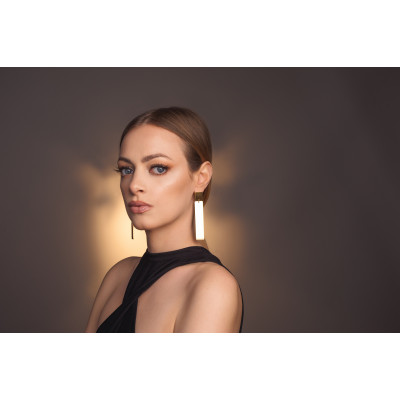 Gold-plated stainless steel earrings – geometric square and rectangle design 2