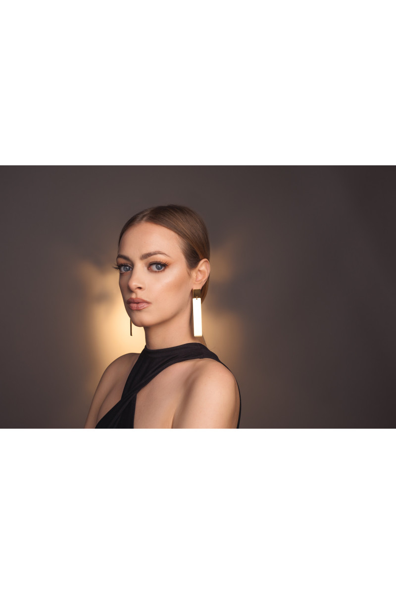 Gold-plated stainless steel earrings