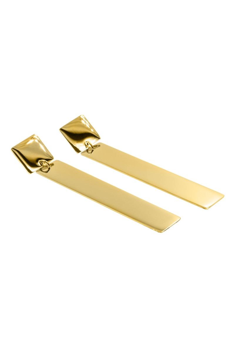 Gold-plated stainless steel earrings