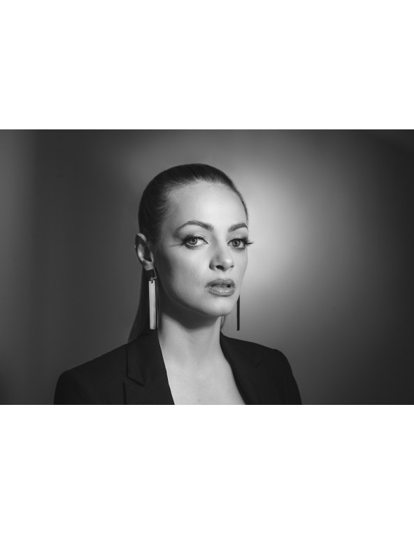 Stainless steel earrings – asymmetrical square and rectangle