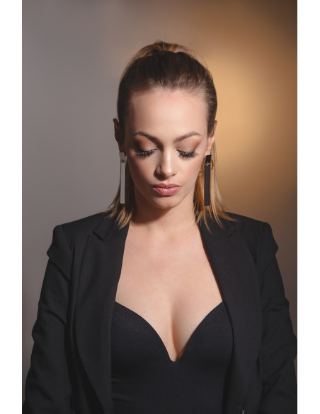 Stainless steel earrings – silver, square and rectangle