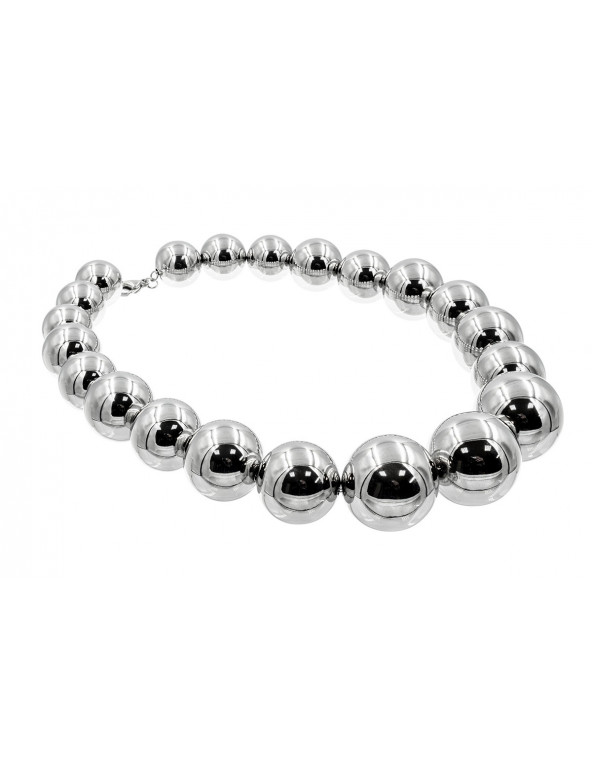 Beautiful and timeless stainless steel necklace. BALLS.