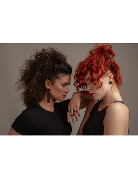 Black matte stainless steel ring