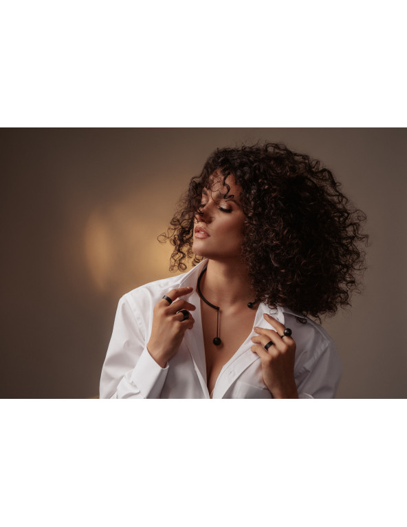 Black matte stainless steel ring