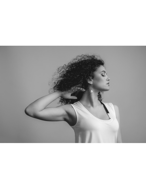 silver earrings with large 16 mm white shell pearl