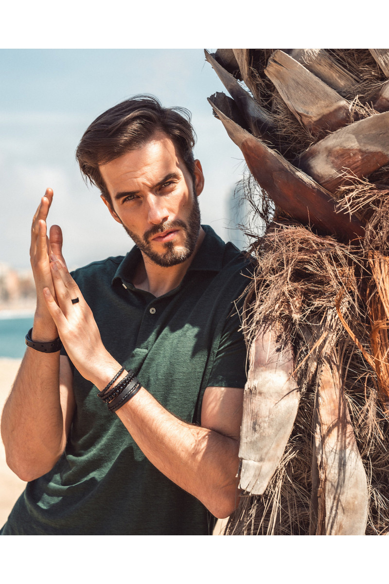 Matte black stainless steel ring