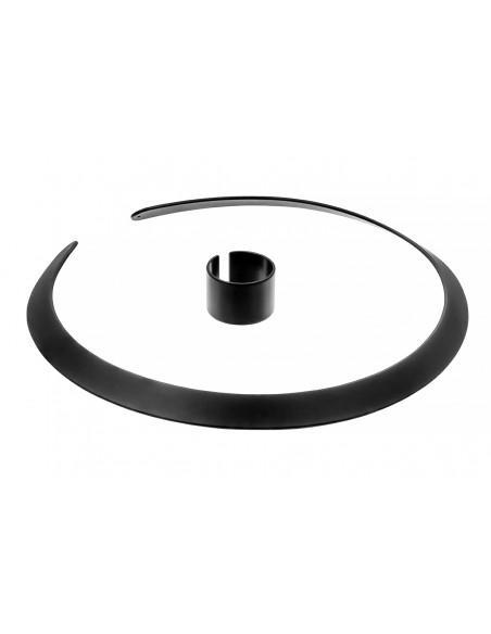 Black matte stainless steel choker on a white background