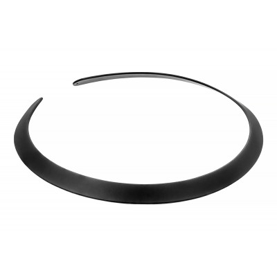 Black matte stainless steel choker on a white background