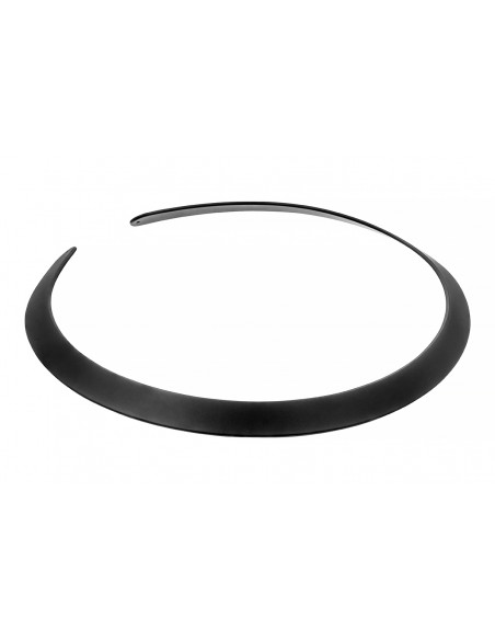 Black matte stainless steel choker on a white background