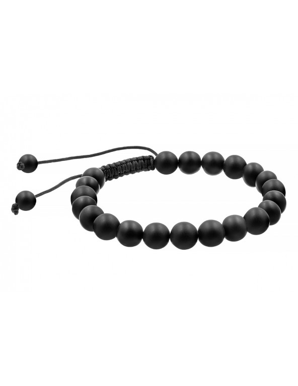 Adjustable bracelet with natural onyx stones