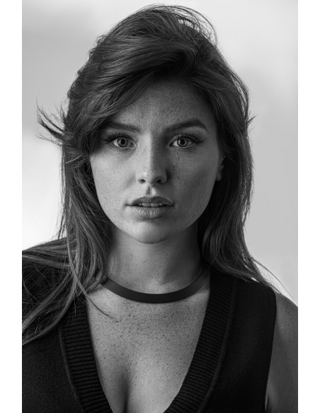 Black matte stainless steel choker on a white background