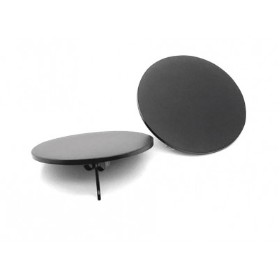 Black matte stainless steel hoop earrings, minimalist design