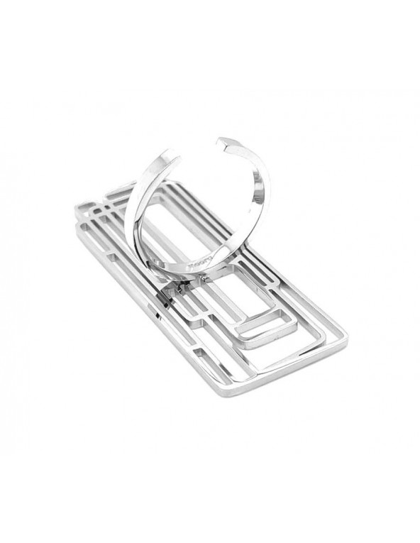 Large silver stainless steel ring