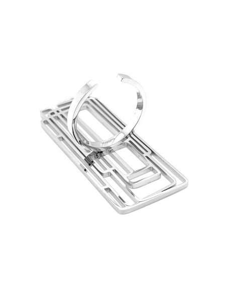 Large silver stainless steel ring