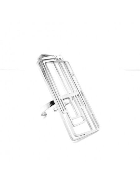 Large silver stainless steel ring