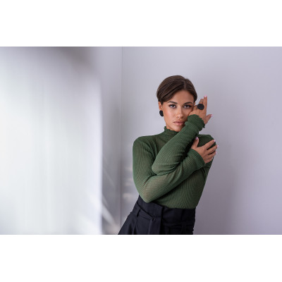 Black matte stainless steel hoop earrings, minimalist design 2