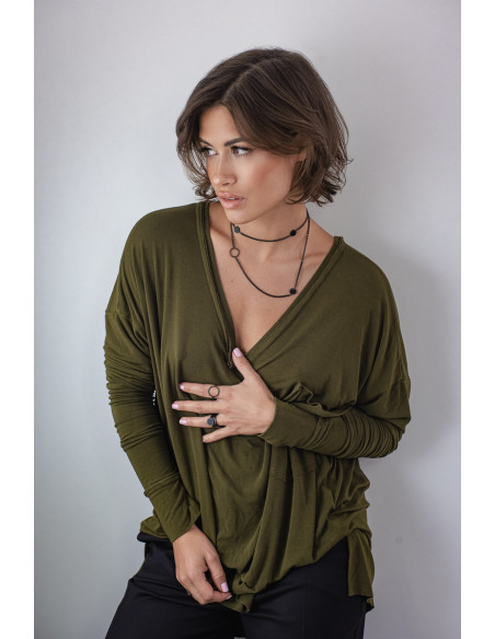 Double matte black stainless steel chain necklace with lobster clasp and adjustable length