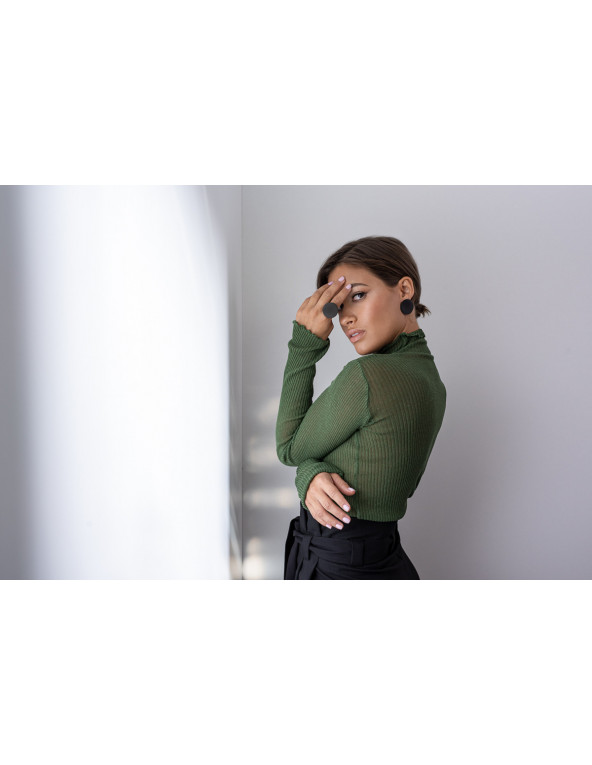 Black matte stainless steel hoop earrings, minimalist design